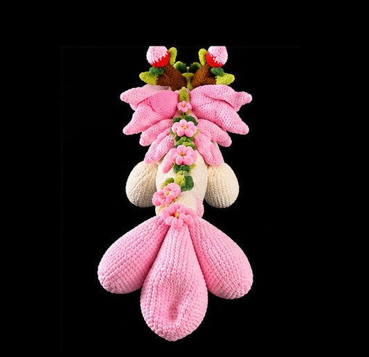 Cherry Blossom Dragon Crochet Pattern PDF – Floral Amigurumi